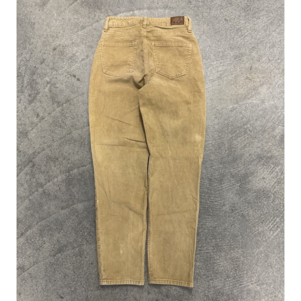 Womans American Eagle Tan Corduroy Pants Mid Rise Straight Leg SZ 2